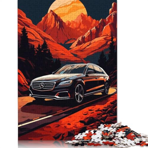 Kunst-Sportwagen-Puzzle, kreative Spiele, 100 Prozent recyceltes Holzpuzzle für Erwachsene, 520 Teile (52 x 38 cm) von LMYmoney