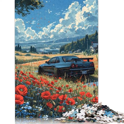 Kunst-Sportwagen-Puzzle, kreative Spiele, 100 Prozent recyceltes Holzpuzzle für Erwachsene, 520 Teile (52 x 38 cm) von LMYmoney