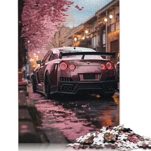 Kunst-Sportwagen-Puzzle, kreative Spiele, 100 Prozent recyceltes Holzpuzzle für Erwachsene, 520 Teile (52 x 38 cm) von LMYmoney