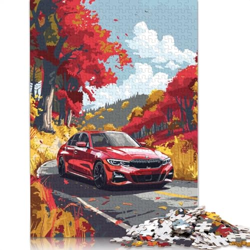 Kunst-Sportwagen-Puzzle, lustige Aktivität für zu Hause, Holzbrett-Puzzle für Erwachsene, Teenager, Vatertagsgeschenke, 520 Teile (52 x 38 cm) von LMYmoney