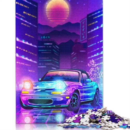 Kunst-Sportwagen-Puzzle, präzises, ineinander greifendes, rechteckiges Holzpuzzle für Jungen oder Mädchen, 520 Teile (52 x 38 cm) von LMYmoney