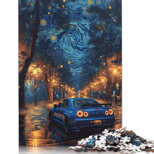Kunst-Sportwagen-Puzzle, präzises, ineinander greifendes rechteckiges Holzpuzzle für Jungen oder Mädchen, 1500 Teile (85 x 57 cm) von LMYmoney