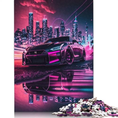 Kunst-Sportwagen-Puzzle, präzises ineinandergreifendes rechteckiges Holzpuzzle für Erwachsene und Kinder, einzigartiges Geschenk, 1500 Teile (85 x 57 cm) von LMYmoney