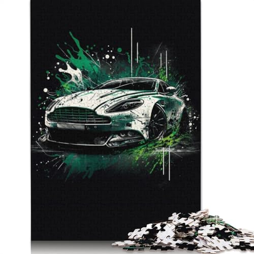 Kunst-Sportwagen-Puzzle, präzises ineinandergreifendes rechteckiges Holzpuzzle für Erwachsene und Kinder, einzigartiges Geschenk, 520 Teile (52 x 38 cm) von LMYmoney