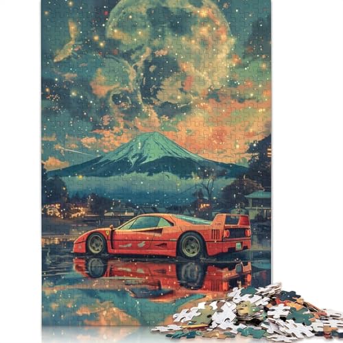 Kunst-Sportwagen-Puzzle, präzises ineinandergreifendes rechteckiges Holzpuzzle für Erwachsene und Kinder, einzigartiges Geschenk, 520 Teile (52 x 38 cm) von LMYmoney