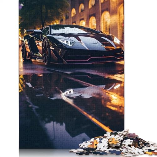 Kunst-Sportwagen-Puzzle, präzises ineinandergreifendes rechteckiges Holzpuzzle für Erwachsene und Kinder, einzigartiges Geschenk, 520 Teile (52 x 38 cm) von LMYmoney