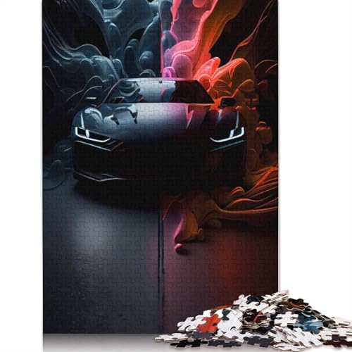 Kunst-Sportwagen-Puzzle, präzises ineinandergreifendes rechteckiges Holzpuzzle für Erwachsene und Kinder, einzigartiges Geschenk, 520 Teile (52 x 38 cm) von LMYmoney
