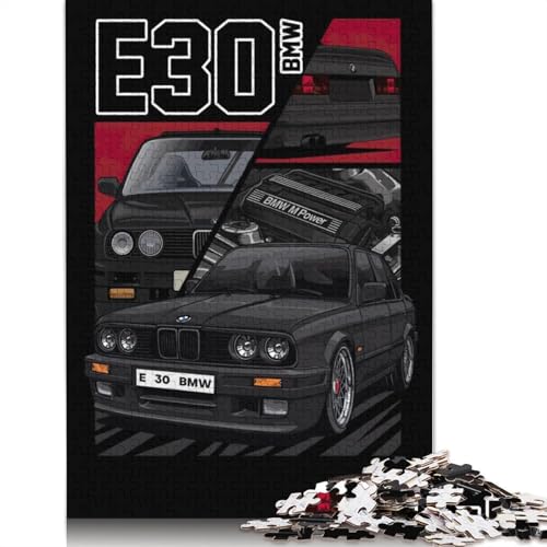 Kunst-Sportwagen-Puzzle, rechteckiges Holzbrett, 100 Prozent recyceltes Holzpuzzle für Erwachsene und Kinder, Geschenke, 1000 Teile (75 x 50 cm) von LMYmoney
