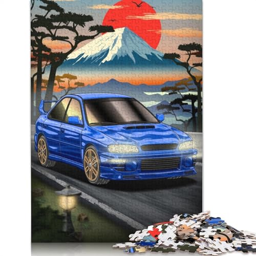 Kunst-Sportwagen-Puzzle, rechteckiges Holzbrett, 100 Prozent recyceltes Holzpuzzle für Erwachsene und Kinder, Geschenke, 520 Teile (52 x 38 cm) von LMYmoney