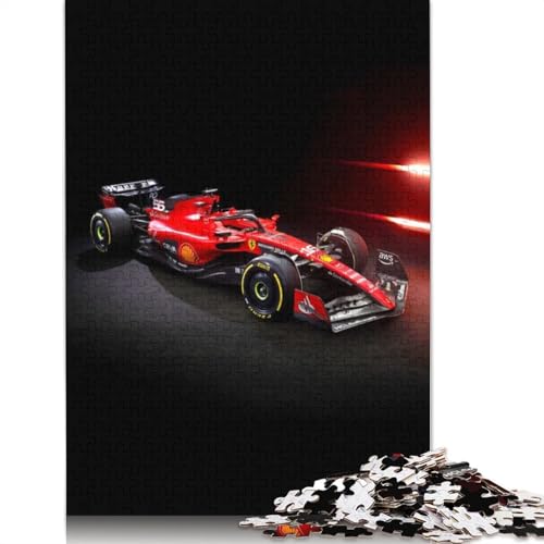 Kunst-Sportwagen-Puzzle, rechteckiges Holzbrett, 100% recyceltes Holzpuzzle für Erwachsene, Kindertagsgeschenke, 520 Teile (52 x 38 cm) von LMYmoney