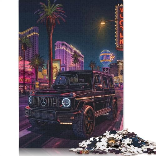 Kunst-Sportwagen-Puzzle, rechteckiges Holzbrett, rechteckiges Holzpuzzle für Erwachsene und Kinder, Geschenke, 1000 Teile (75 x 50 cm) von LMYmoney