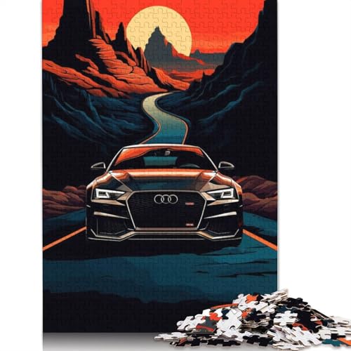 Kunst-Sportwagen-Puzzle, rechteckiges Holzbrett, rechteckiges Holzpuzzle für Erwachsene und Kinder, Geschenke, 520 Teile (52 x 38 cm) von LMYmoney