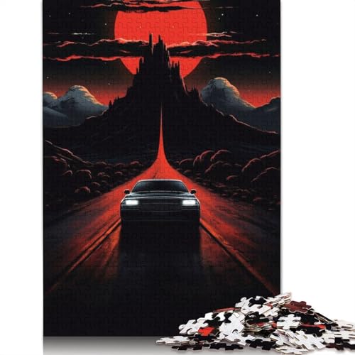 Kunst-Sportwagen-Puzzle, schwierig, 100 Prozent recyceltes Holzpuzzle für Frauen und Männer, Vatertagsgeschenke, 520 Teile (52 x 38 cm) von LMYmoney