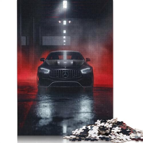 Kunst-Sportwagen-Puzzle, schwierig, 100% recyceltes Holzpuzzle für Frauen und Männer, Vatertagsgeschenke, 1000 Teile (75 x 50 cm) von LMYmoney