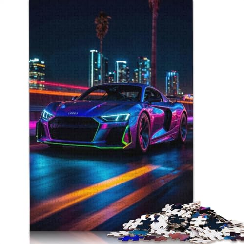 Kunst-Sportwagen-Puzzle, schwierig, 100% recyceltes Holzpuzzle für Frauen und Männer, Vatertagsgeschenke, 1500 Teile (85 x 57 cm) von LMYmoney