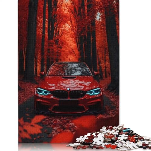 Kunst-Sportwagen-Puzzle, schwierige Herausforderung, 100 Prozent recyceltes Holzpuzzle für Erwachsene, Teenager, 1000 Teile (75 x 50 cm) von LMYmoney