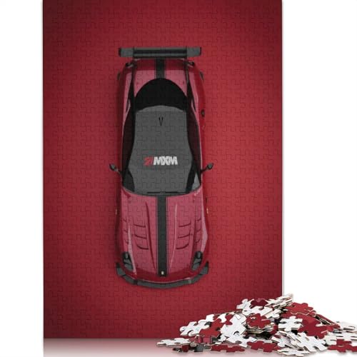 Kunst-Sportwagen-Puzzle, schwierige Herausforderung, 100 Prozent recyceltes Holzpuzzle für Erwachsene, Teenager, 1000 Teile (75 x 50 cm) von LMYmoney