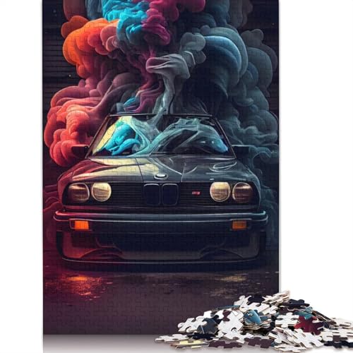 Kunst-Sportwagen-Puzzle, schwierige Herausforderung, 100 Prozent recyceltes Holzpuzzle für Erwachsene, Teenager, 1500 Teile (85 x 57 cm) von LMYmoney