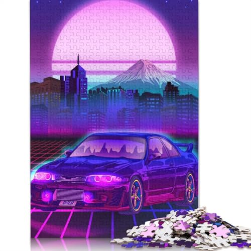 Kunst-Sportwagen-Puzzle, schwierige Herausforderung, 100 Prozent recyceltes Holzpuzzle für Erwachsene, Teenager, 1500 Teile (85 x 57 cm) von LMYmoney