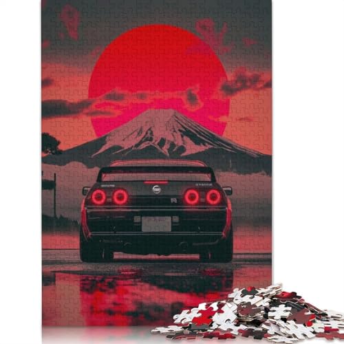 Kunst-Sportwagen-Puzzle, schwierige Herausforderung, 100 Prozent recyceltes Holzpuzzle für Erwachsene, Teenager, 520 Teile (52 x 38 cm) von LMYmoney
