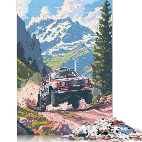 Kunst-Sportwagen-Puzzle, schwierige Herausforderung, 100 Prozent recyceltes Holzpuzzle für Erwachsene, Teenager, 520 Teile (52 x 38 cm) von LMYmoney