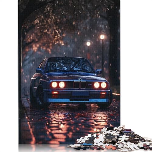 Kunst-Sportwagen-Puzzle, schwierige Herausforderung, 100 Prozent recyceltes Holzpuzzle für Frauen und Männer, Muttertagsgeschenke, 1000 Teile (75 x 50 cm) von LMYmoney