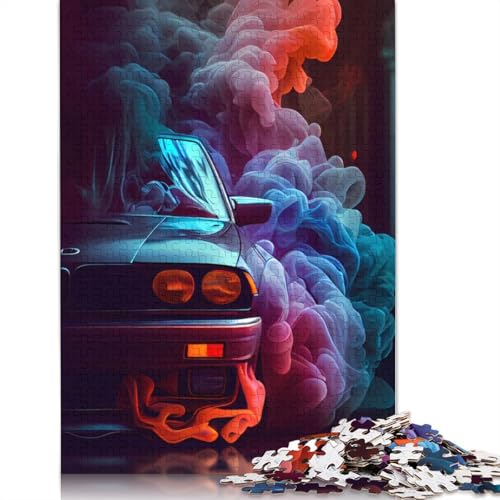 Kunst-Sportwagen-Puzzle, schwierige Herausforderung, 100 Prozent recyceltes Holzpuzzle für Frauen und Männer, Muttertagsgeschenke, 1500 Teile (85 x 57 cm) von LMYmoney