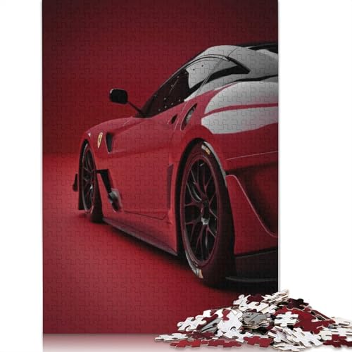 Kunst-Sportwagen-Puzzle, schwierige Herausforderung, 100 Prozent recyceltes Holzpuzzle für Frauen und Männer, Muttertagsgeschenke, 520 Teile (52 x 38 cm) von LMYmoney