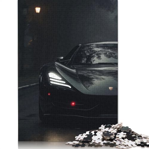 Kunst-Sportwagen-Puzzle, schwierige Herausforderung, 100 Prozent recyceltes Holzpuzzle für Frauen und Männer, Muttertagsgeschenke, 520 Teile (52 x 38 cm) von LMYmoney
