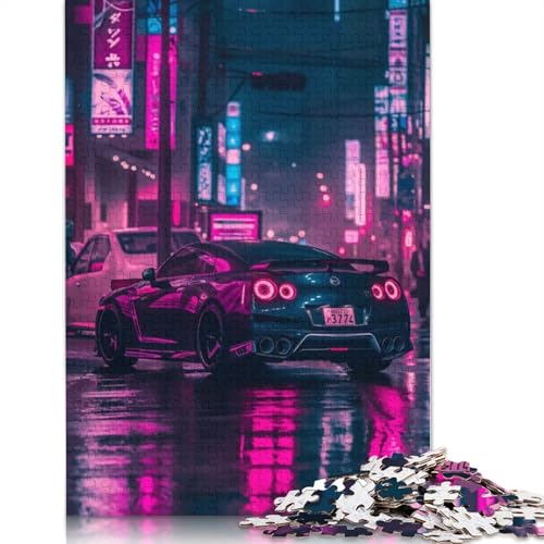 Kunst-Sportwagen-Puzzle, schwierige Herausforderung, 100 Prozent recyceltes Holzpuzzle für Frauen und Männer, Muttertagsgeschenke, 520 Teile (52 x 38 cm) von LMYmoney