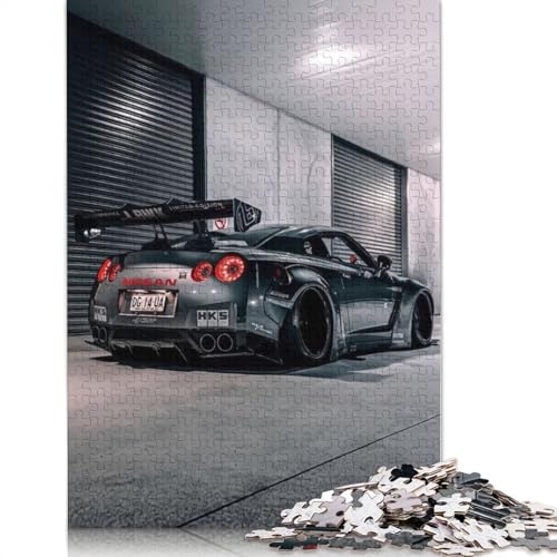 Kunst-Sportwagen-Puzzle, schwierige Herausforderung, 100 Prozent recyceltes Holzpuzzle für Frauen und Männer, Muttertagsgeschenke, 520 Teile (52 x 38 cm) von LMYmoney