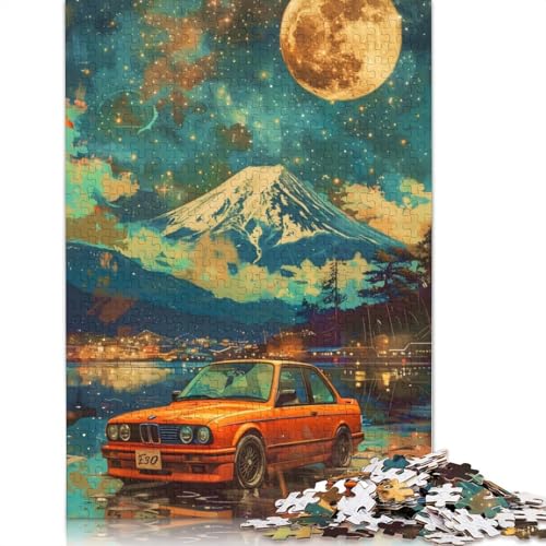 Kunst-Sportwagen-Puzzle, schwierige Herausforderung, 100 Prozent recyceltes Holzpuzzle für Frauen und Männer, Muttertagsgeschenke, 520 Teile (52 x 38 cm) von LMYmoney