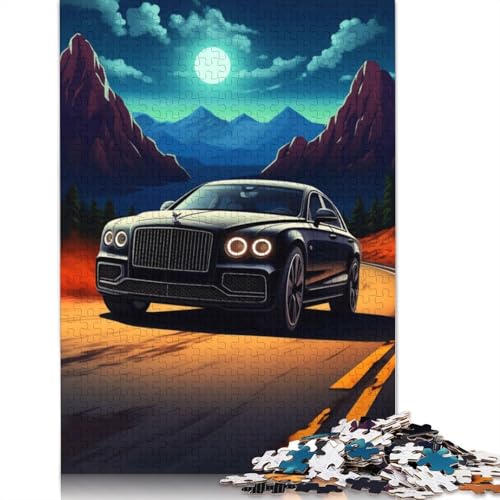 Kunst-Sportwagen-Puzzle, schwierige Herausforderung, 100 Prozent recyceltes Holzpuzzle für Frauen und Männer, Muttertagsgeschenke, 520 Teile (52 x 38 cm) von LMYmoney