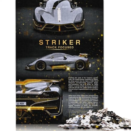 Kunst-Sportwagen-Puzzle, schwierige Herausforderung, 100 Prozent recyceltes Holzpuzzle für Frauen und Männer, Muttertagsgeschenke, 520 Teile (52 x 38 cm) von LMYmoney