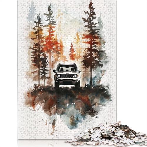 Kunst-Sportwagen-Puzzle, schwierige Herausforderung, 100% recyceltes Holzpuzzle für Kinder und Erwachsene ab 12 Jahren, 1000 Teile (75 x 50 cm) von LMYmoney