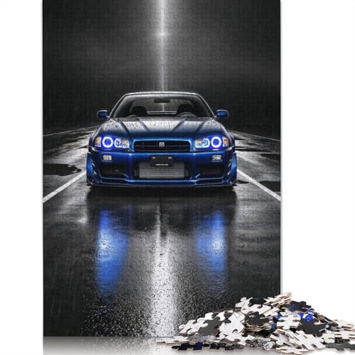 Kunst-Sportwagen-Puzzle, schwierige Herausforderung, 100% recyceltes Holzpuzzle für Kinder und Erwachsene ab 12 Jahren, 1000 Teile (75 x 50 cm) von LMYmoney