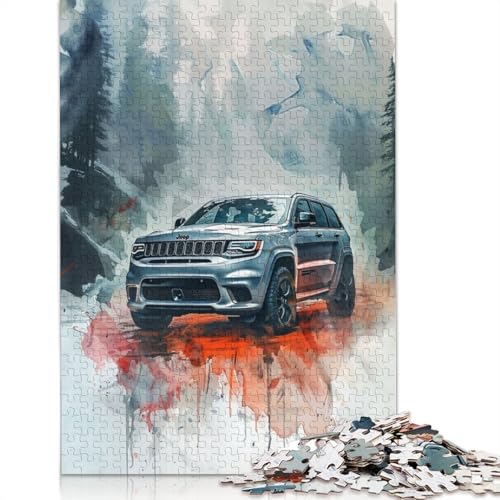 Kunst-Sportwagen-Puzzle, schwierige Herausforderung, 100% recyceltes Holzpuzzle für Kinder und Erwachsene ab 12 Jahren, 1500 Teile (85 x 57 cm) von LMYmoney