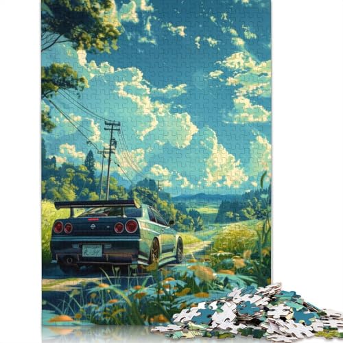 Kunst-Sportwagen-Puzzle, schwieriges, hartes, rechteckiges Holzpuzzle für Erwachsene und Kinder, einzigartiges Geschenk, 1000 Teile (75 x 50 cm) von LMYmoney