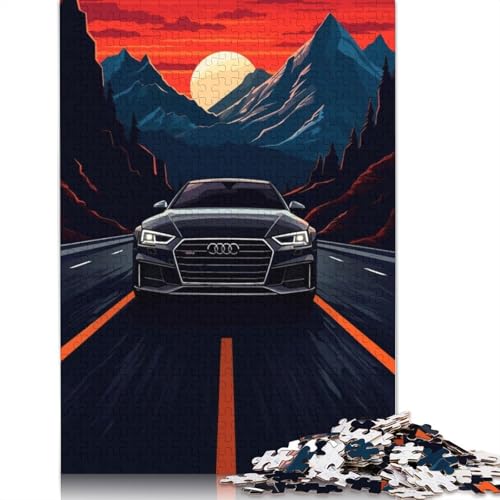 Kunst-Sportwagen-Puzzle, schwieriges, hartes, rechteckiges Holzpuzzle für Erwachsene und Kinder, einzigartiges Geschenk, 1000 Teile (75 x 50 cm) von LMYmoney