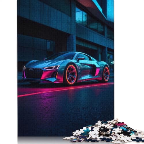 Kunst-Sportwagen-Puzzle, schwieriges, hartes, rechteckiges Holzpuzzle für Erwachsene und Kinder, einzigartiges Geschenk, 520 Teile (52 x 38 cm) von LMYmoney