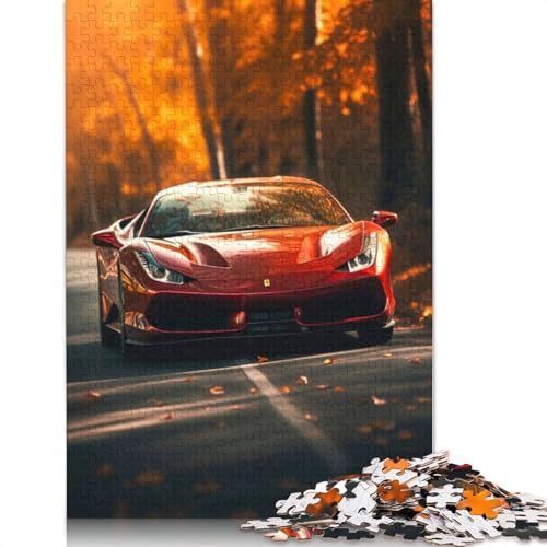 Kunst-Sportwagen-Puzzle, umweltfreundliche Materialien, 100% recyceltes Holz, Puzzle für Frauen und Männer, einzigartiges Geschenk, 520 Teile (52 x 38 cm) von LMYmoney