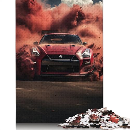 Kunst-Sportwagen-Puzzle, umweltfreundliche Materialien, 100% recyceltes Holz, Puzzle für Frauen und Männer, einzigartiges Geschenk, 520 Teile (52 x 38 cm) von LMYmoney