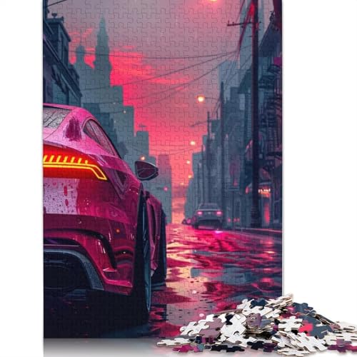 Kunst-Sportwagen-Puzzle, umweltfreundliche Materialien, 100% recyceltes Holz, Puzzle für Frauen und Männer, einzigartiges Geschenk, 520 Teile (52 x 38 cm) von LMYmoney