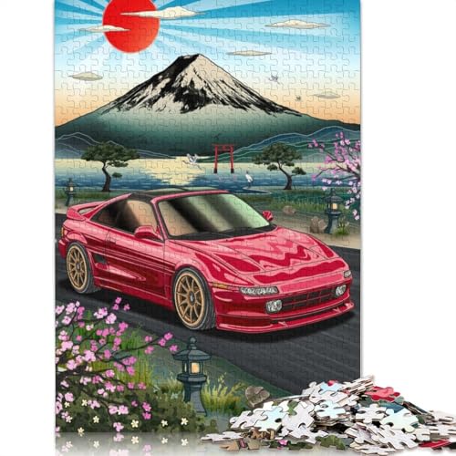 Kunst-Sportwagen-Puzzle, umweltfreundliche Materialien, 100% recyceltes Holz, Puzzle für Frauen und Männer, einzigartiges Geschenk, 520 Teile (52 x 38 cm) von LMYmoney