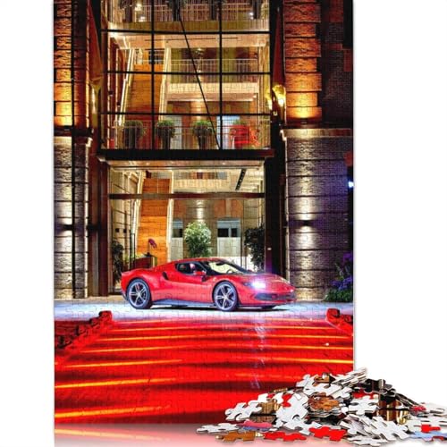 Kunst-Sportwagen-Puzzle, umweltfreundliche Materialien, 100% recyceltes Holz, Puzzle für Frauen und Männer, einzigartiges Geschenk, 520 Teile (52 x 38 cm) von LMYmoney