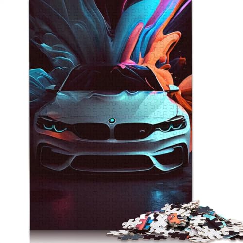 Kunst-Sportwagen-Puzzle zum Stressabbau, 100% recyceltes Holzpuzzle für Erwachsene und Kinder, einzigartiges Geschenk, 520 Teile (52 x 38 cm) von LMYmoney