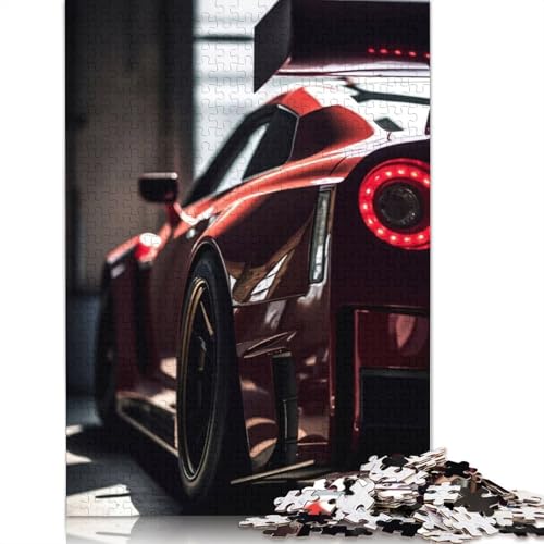 Kunst-Sportwagen-Puzzle zum Stressabbau, 100% recyceltes Holzpuzzle für Erwachsene und Kinder, einzigartiges Geschenk, 520 Teile (52 x 38 cm) von LMYmoney