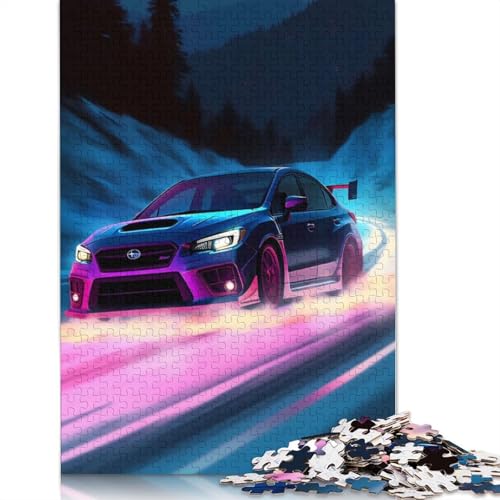 Kunst-Sportwagen-Puzzle zum Stressabbau, 100% recyceltes Holzpuzzle für Erwachsene und Kinder, einzigartiges Geschenk, 520 Teile (52 x 38 cm) von LMYmoney