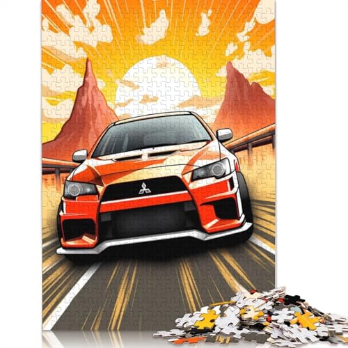 Kunst-Sportwagen-Puzzle zum Stressabbau, 100% recyceltes Holzpuzzle für Erwachsene und Kinder, einzigartiges Geschenk, 520 Teile (52 x 38 cm) von LMYmoney