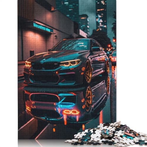 Kunst-Sportwagen-Puzzle zum Stressabbau, 100% recyceltes Holzpuzzle für Erwachsene und Kinder, einzigartiges Geschenk, 520 Teile (52 x 38 cm) von LMYmoney